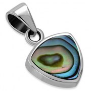 Abalone Reuleaux Triangle Silver Pendant, p604